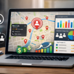 Google Maps data for lead generation showing business locations and market analysis